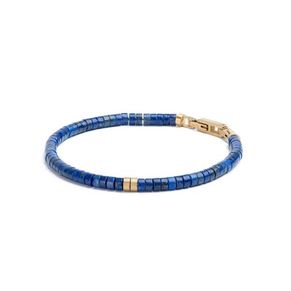 2 mm Armband mit Lapislazuli-Steinen und Titanelement - Sphera Blue